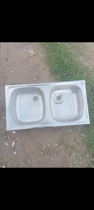 Fregadero doble de acero inoxidable