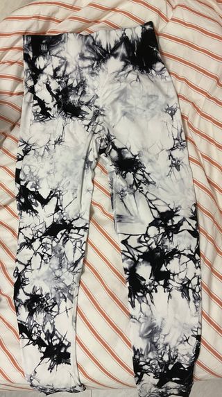Leggings Tie-Dye Blanco y Negro