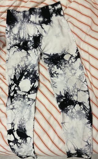 Leggings Tie-Dye Blanco y Negro