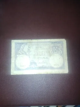 Billete 5 Lei Rumanía 1928