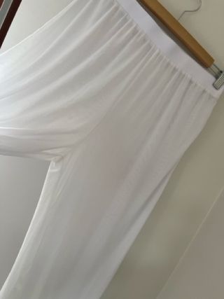 Pantalone bianco trasparente