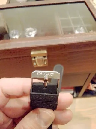 Reloj Calgary Cronógrafo Negro y Plateado