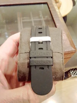 Reloj Calgary Cronógrafo Negro y Plateado