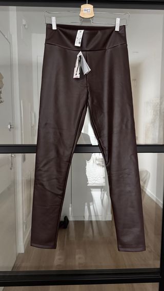 Leggings efecto piel térmicos marrones Calzedonia