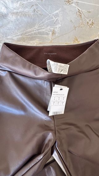 Leggings efecto piel térmicos marrones Calzedonia