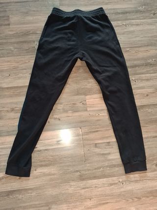 Pantalón deportivo Le Coq Sportif negro y azul