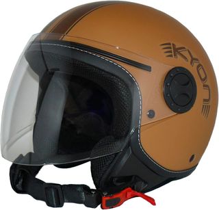 Casco jet con 2 visores en color negro mate con ra