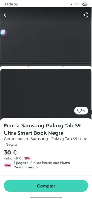 Funda Samsung Tab S9 Ultra Smart Book Cover