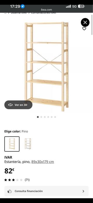 Scaffale Pino IVAR Ikea 89x30x179 cm