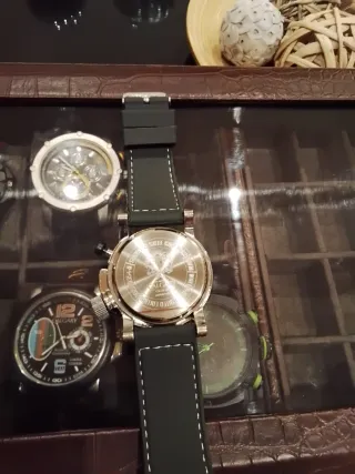 Reloj Calgary Cronógrafo Verde y Plata