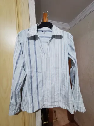 Camisa de rayas azul hombre Talla M