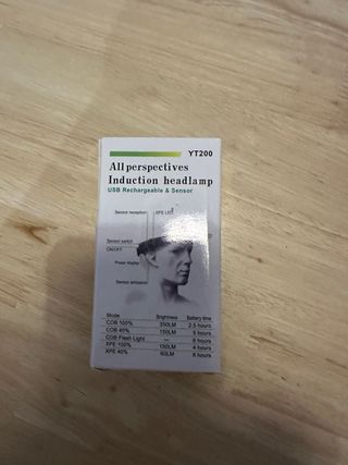 Linterna frontal LED recargable