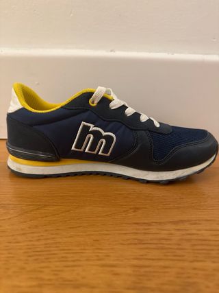 Zapatillas deportivas mujer azul y amarillo