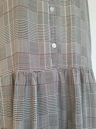 Vestido camisero estampado cuadros