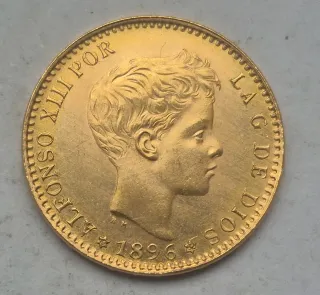 20 Pesetas Oro Alfonso XIII 1896