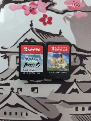 Pokémon Leyendas Arceus y Lets go Eevee sin caja