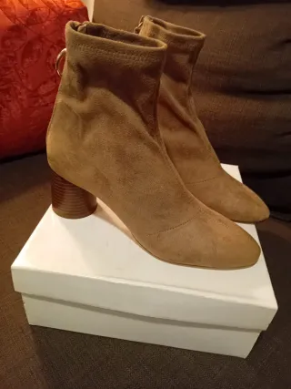 Botines Zara tacón marrón