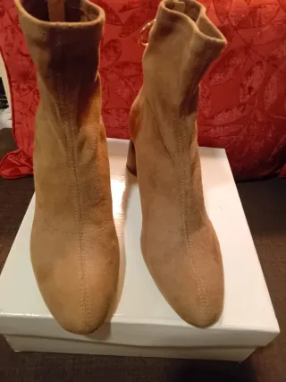 Botines Zara tacón marrón