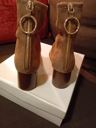 Botines Zara tacón marrón