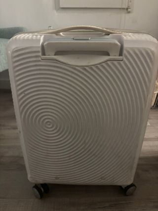 Maleta American Tourister blanca 4 ruedas