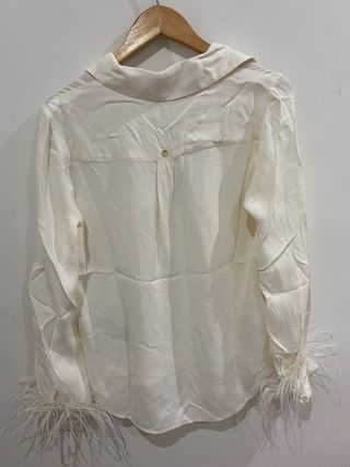 Camisa Pedro del Hierro blanca con plumas