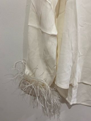 Camisa Pedro del Hierro blanca con plumas