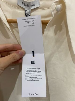 Camisa Pedro del Hierro blanca con plumas