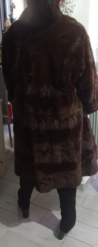 Cappotto pelliccia marrone