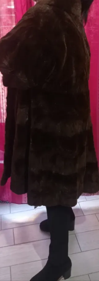 Cappotto pelliccia marrone