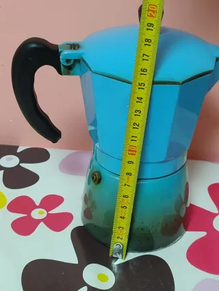 Cafetera italiana azul