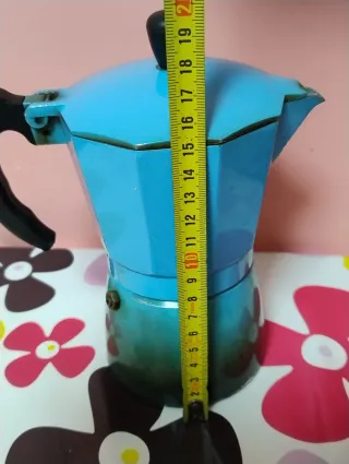 Cafetera italiana azul