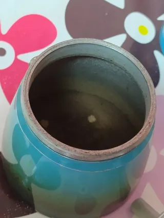 Cafetera italiana azul