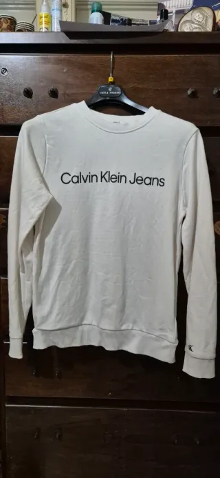 Felpa Calvin Klein Jeans bianca