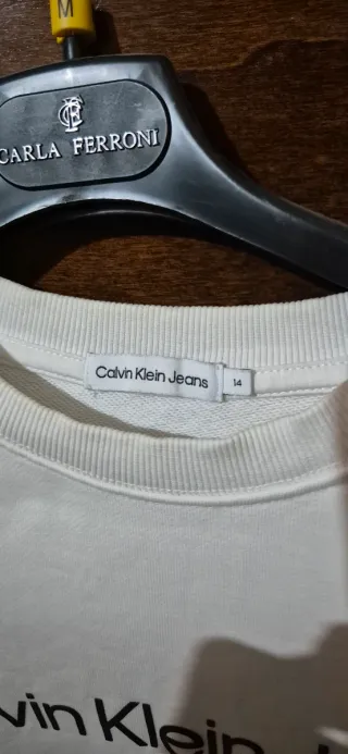 Felpa Calvin Klein Jeans bianca
