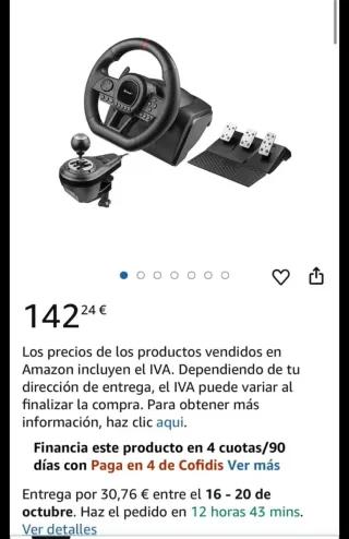 Volante Gamer Tracer con Pedales y Palanca