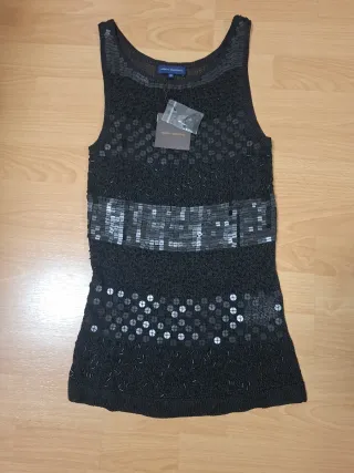 Top Adolfo Dominguez Negro Talla M