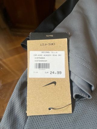 Camiseta Nike Academy Dri-Fit Gris/Negra