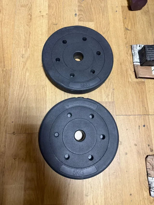 Discos de pesa 5kg. Material PVC  30mm