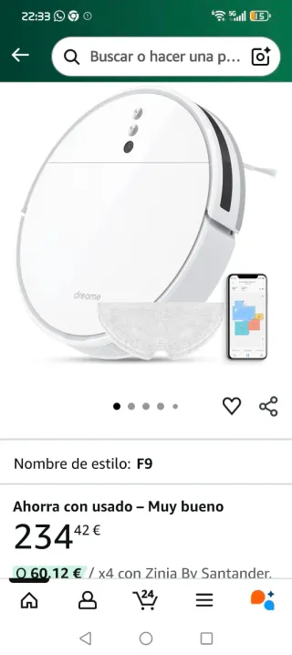 Dreame F9 Robot Aspirador Fregasuelos