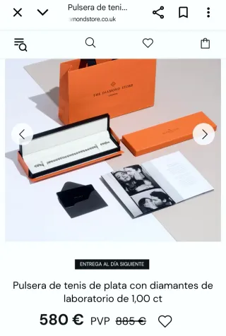 Pulsera Tenis 1ct de Diamantes y Plata