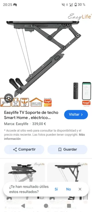 Soporte TV Techo Eléctrico Easylife