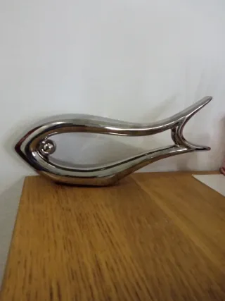 Decoración pez plata