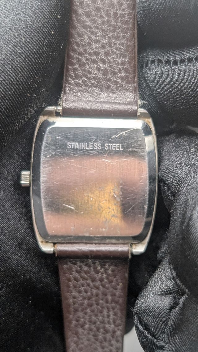 Longines Quarzo Vintage Pelle Marrone Argento