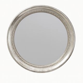 Espejo Madera Plata 78cm Diámetro