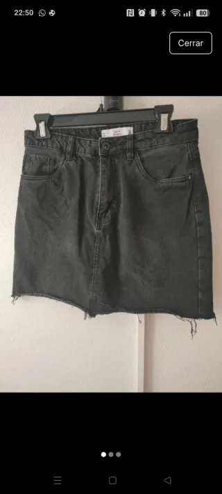 Falda vaquera Mango azul