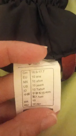 Guantes Frío y Nieve Talla 10 Decathlon