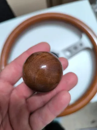 Volante auto legno e metallo