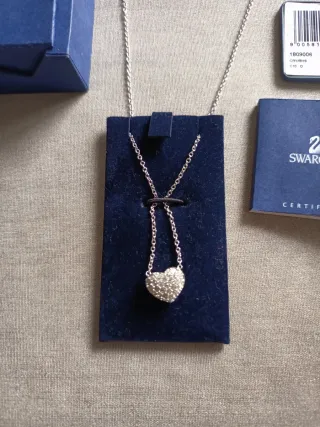 Colgante Corazón Swarovski Plata
