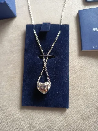 Colgante Corazón Swarovski Plata