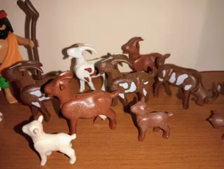 Playmobil-Pastor y Rebaño de Cabras Belén.
